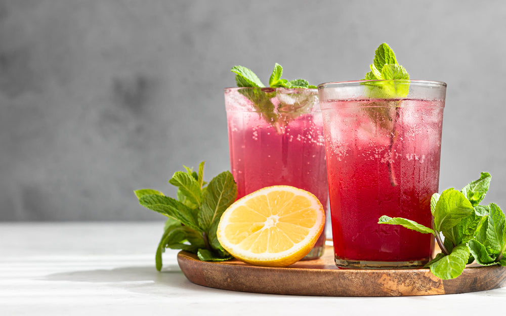 Image of Hibiscus-Honey Sparkling Lemonade
